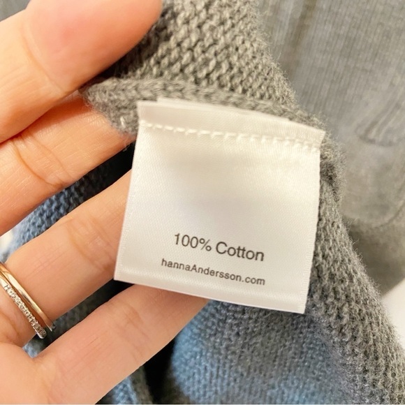 Hanna Anderson | Knit Long Hooded Embroidered Cardigan Sweater Size 150- US 12 - Picture 4 of 10